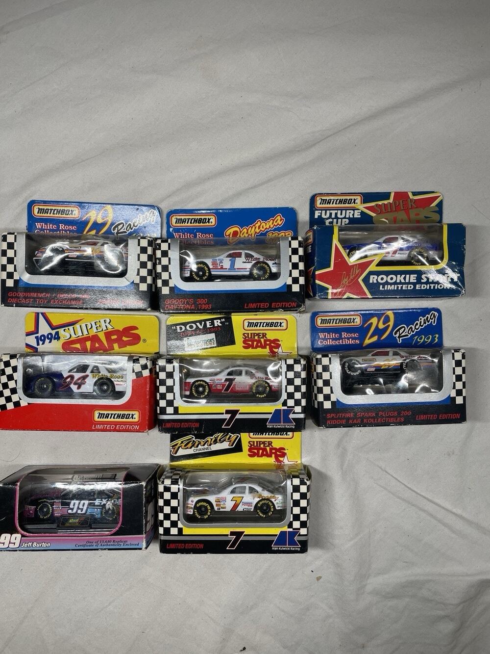 Vintage Matchbox NASCAR Diecast 1/64 Scale Lot of 8 New In Box